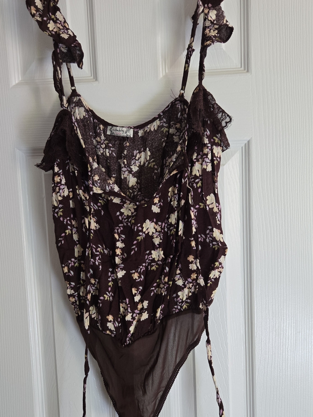 Free People Intimately Take It Away floral bodysuit